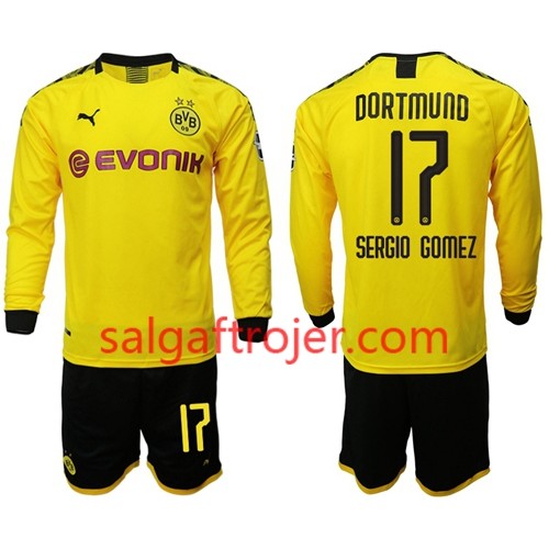 Borussia Dortmund Fodboldtrøjer Sergio Gomez 17 Børn Hjemmebanesæt 2019/20 Langærmet Borussia Dortmund Fodboldtrøjer Sergio Gomez 17 Børn Hjemmebanesæt 2019/20 Langærmet